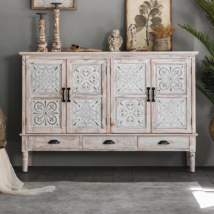 Industrial Stain Resistant Cabinet Distressed Wood Solid Wood Accent Cabinet
