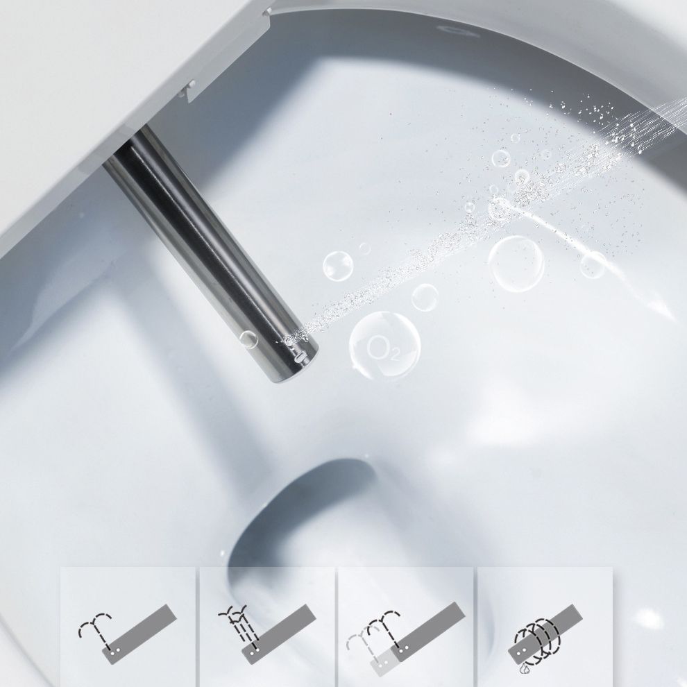 Modern One Piece Toilet Concealed Tank Toilet Bowl with Slow Close Seat for Washroom