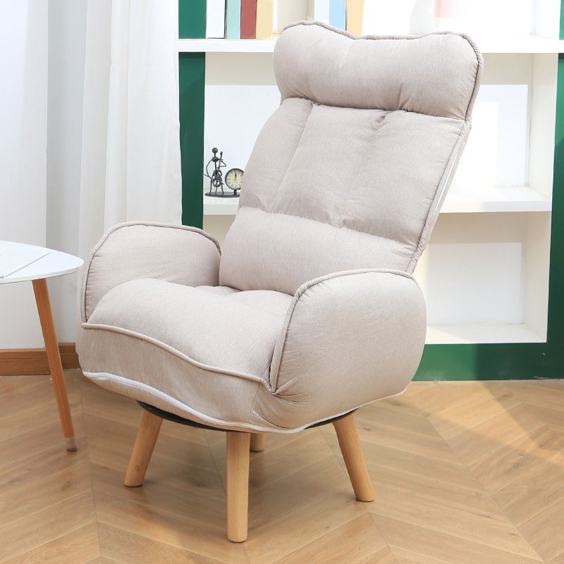 29.13"W Accent Chair Polyester Twill Lounge Chair with Basic Four Legs and Pillow Back