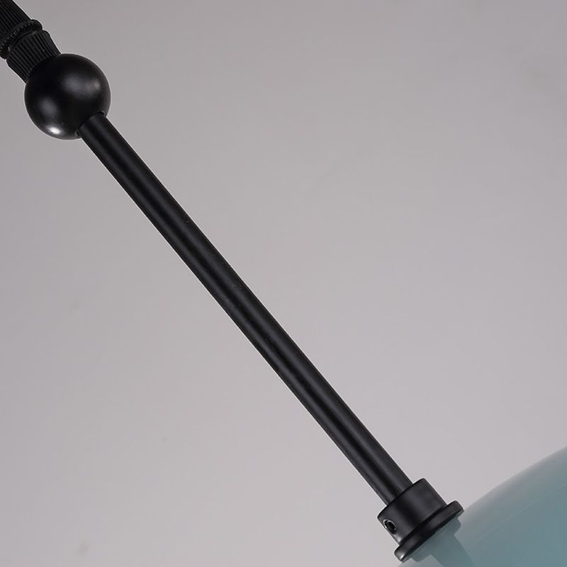 Lampe de suspension en verre de forme ovale créative moderne la lumière suspendue à 1 lumière pour salle à manger