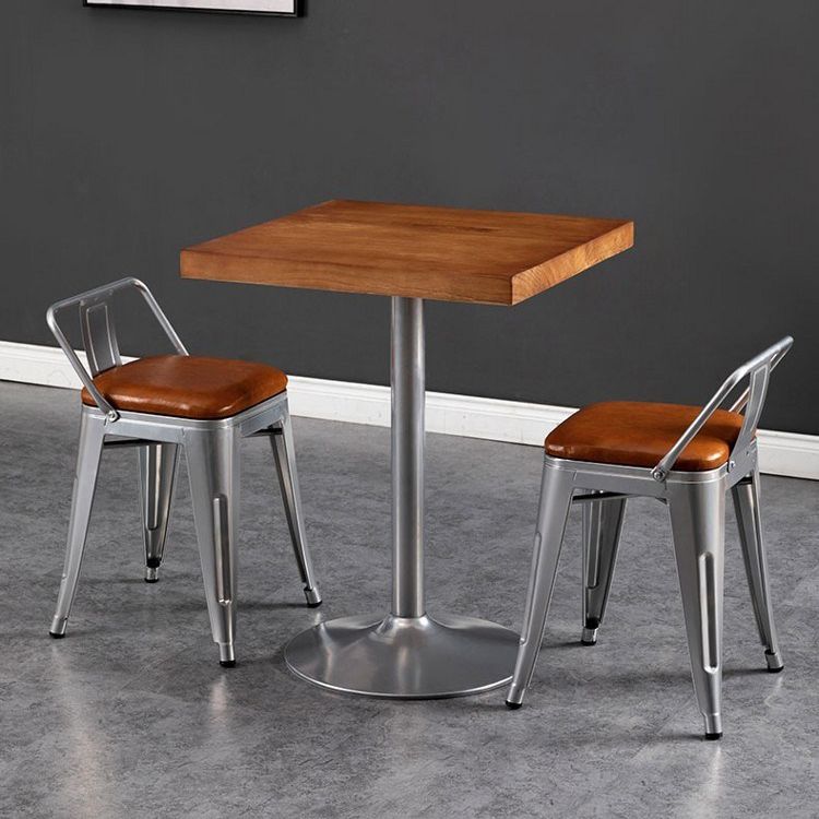 Industrial Style Dining Table Solid Wood Table for Dining Room