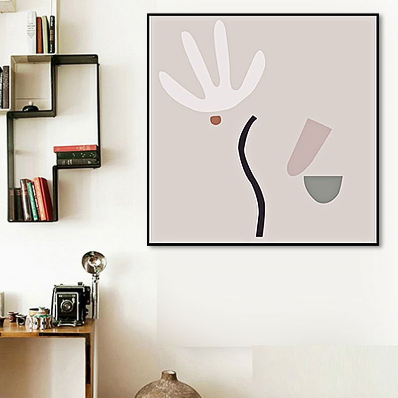 Morandi Abstract Canvas Print Textured Minimalism Living Room Squared Wall Art Decor