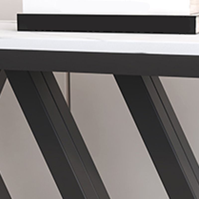 Contemporary Stone Console Table Iron Console Sofa Table for Hall
