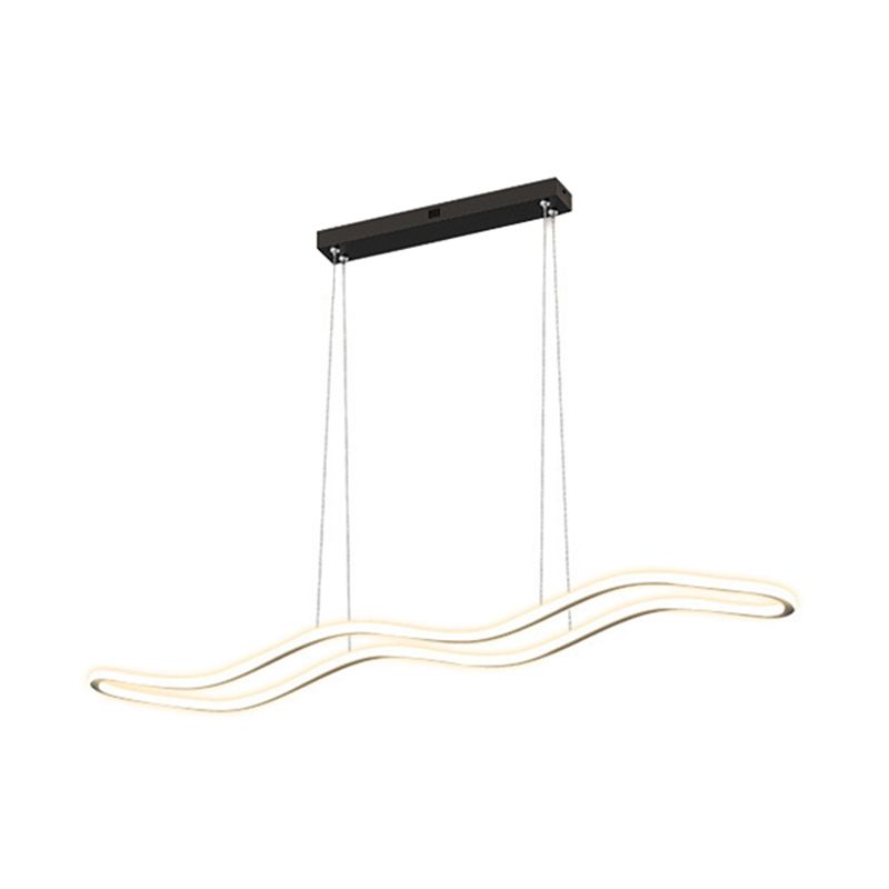 Single Black/White Kitchen Island Lighting Statement LED Island Pendant Lighting
