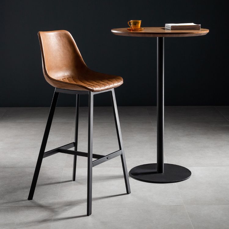 41.3"H Modern Pub Table Solid Wood Bar Height Round Bar Table