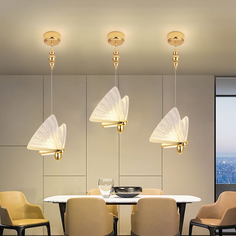 Nordischer Luxusstil Schmetterling Schatten Hängende Leuchte LED Butterfly Anhänger Kronleuchter