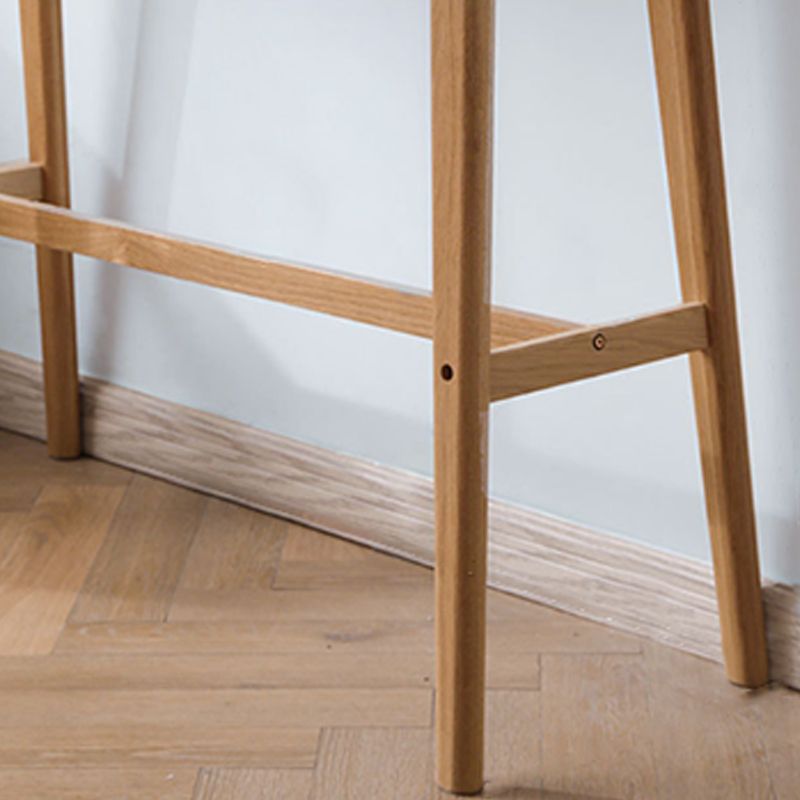 Modern Style Rectangle Bar Table Brown Solid Wood Bar Dining Table with Footrest