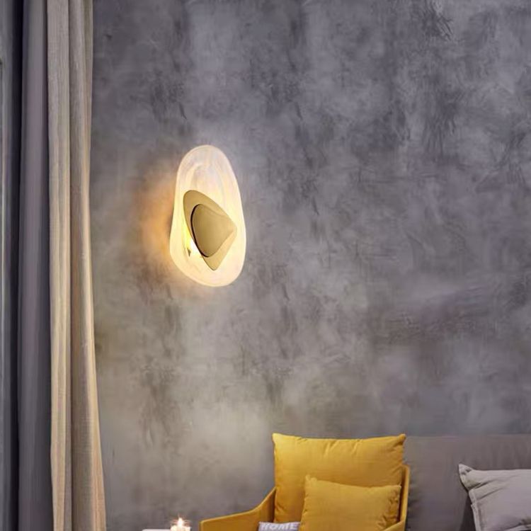 Modern Creative LED Wall Light Geometric Glass Wall Lamp for Interior Spaces