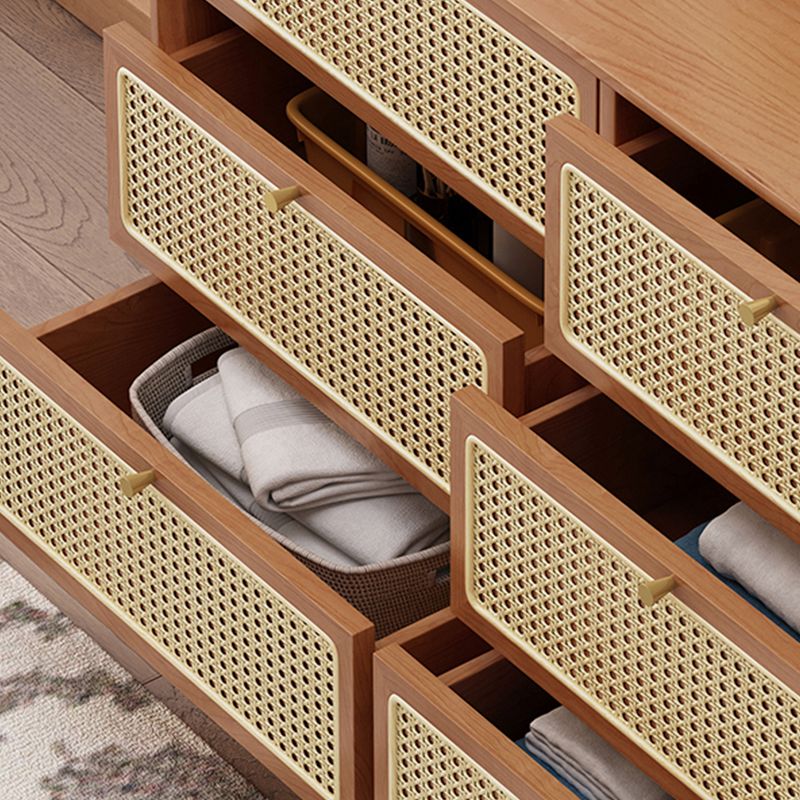 Traditional Storage Chest Dresser Wooden Chest with 9 Drawers