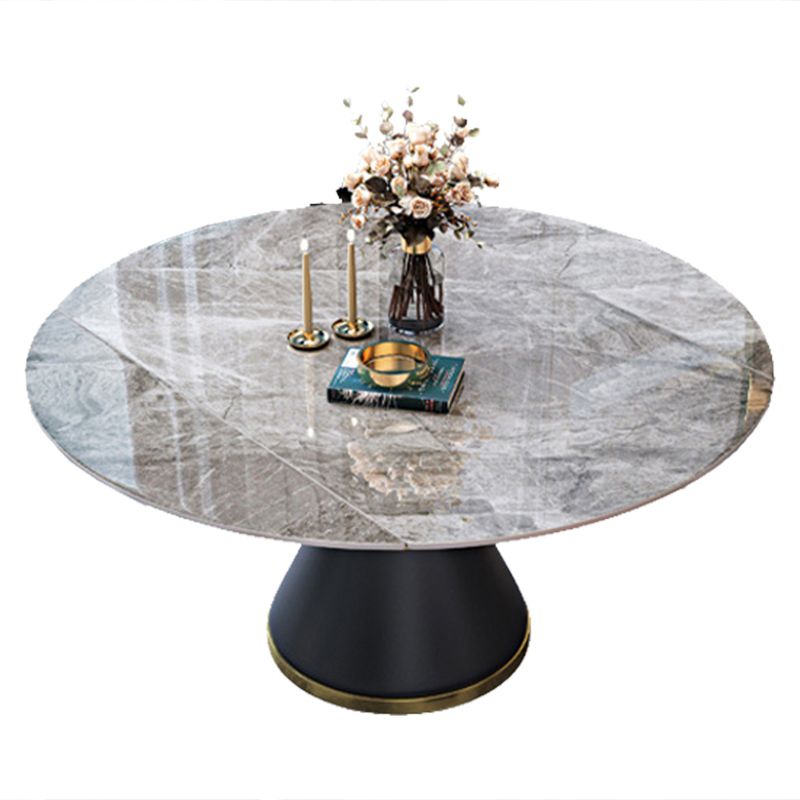 Sintered Stone Top Room Table Pedestal Dining Table for Kitchen