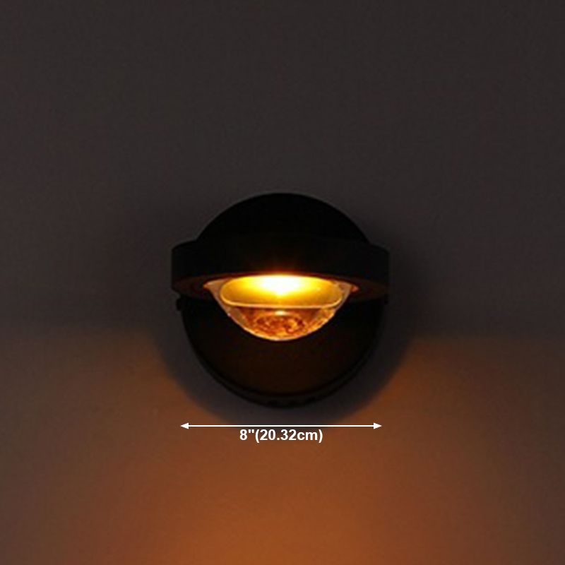 Modern Style Round Led Wall Lamp Metal Wall Mount Light Fixture