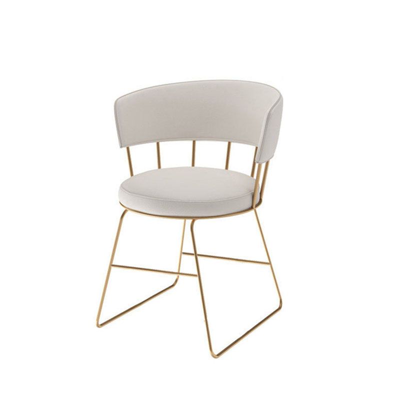Scandinavian Style Open Back Chairs Armless Metal Dining Chairs