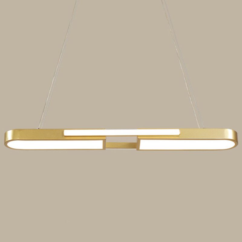 Lampade isola ovale moderna lampadario a pendente metallo 1 Lampada luminosa