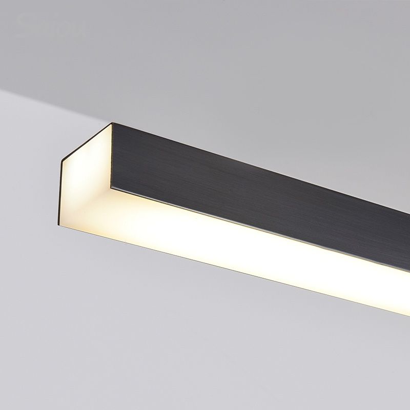 Simplicity Contemporary Island Light Metal Long Strip Hanging Light for Dining Room