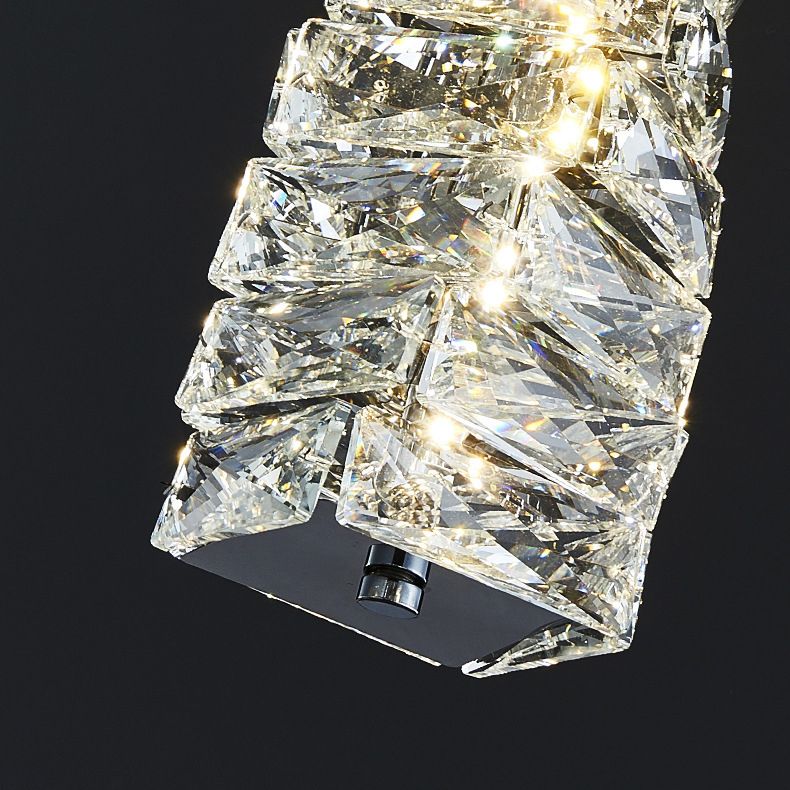1 lumière suspension géométrique Pendant style moderne Crystal Plafond plafond
