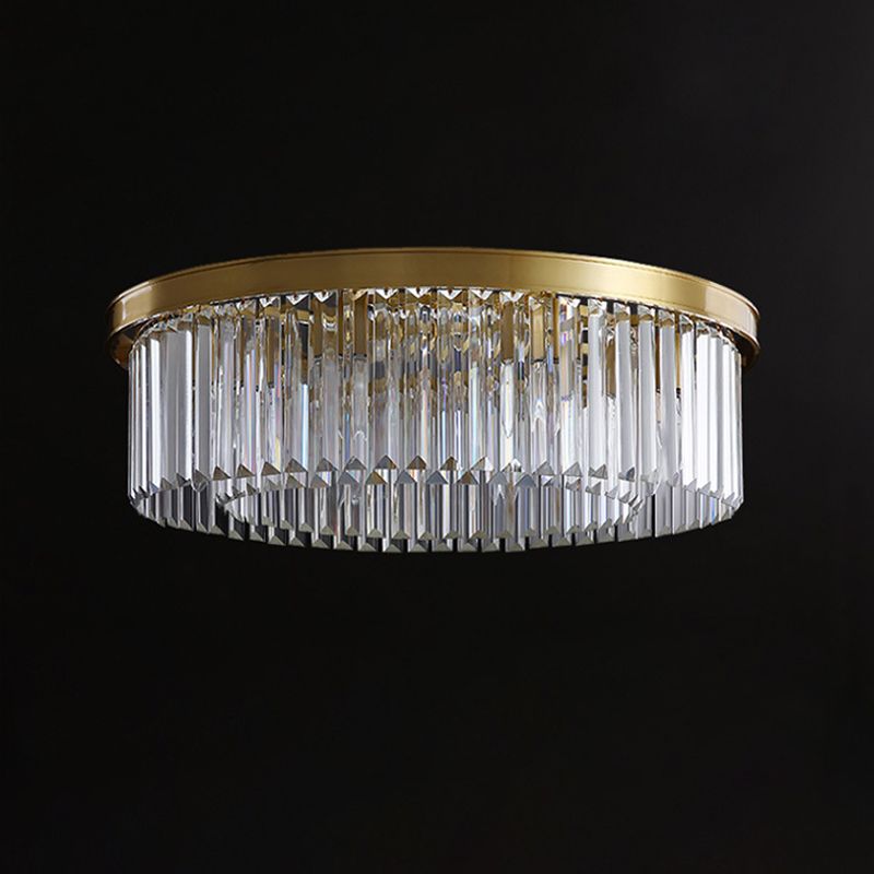 Modern Round Shape Flush Mount Light Fixtures Crystal Flush Mount Ceiling Light