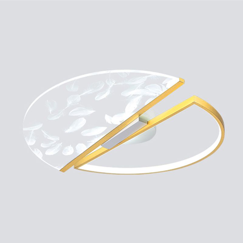 Semplicità di illuminazione a incasso in oro Plafoniere da incasso a soffitto per soggiorno