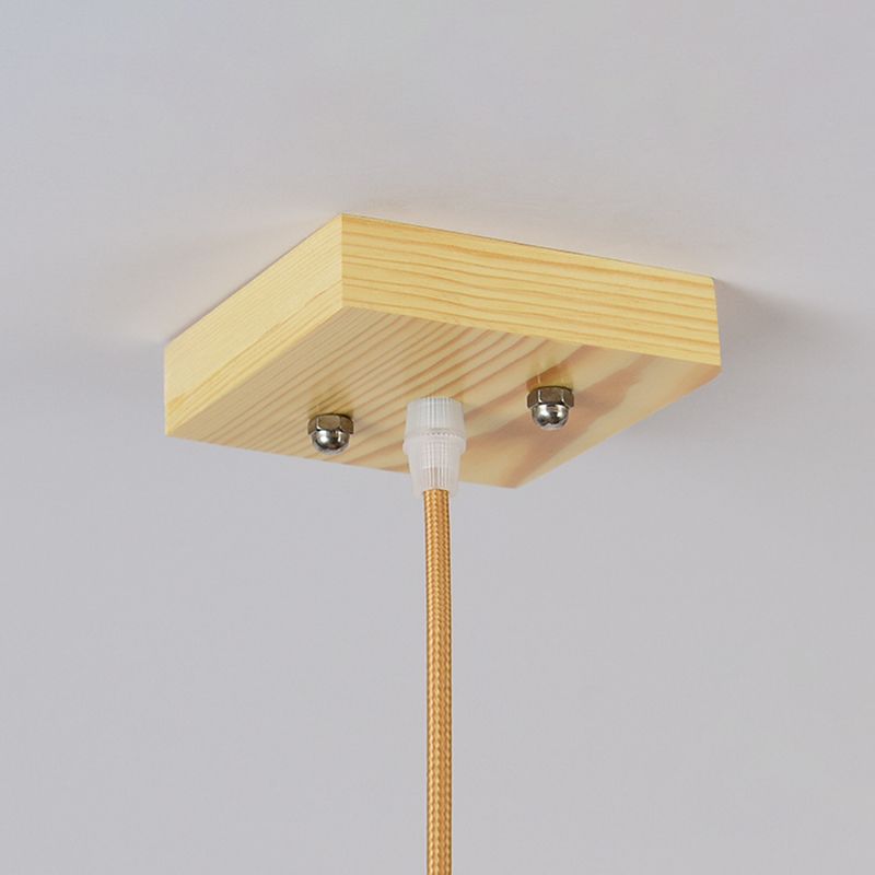 Rechteckige Handelsheime beleuchten japanisches Holz 1-Licht-Restaurant Droplampe