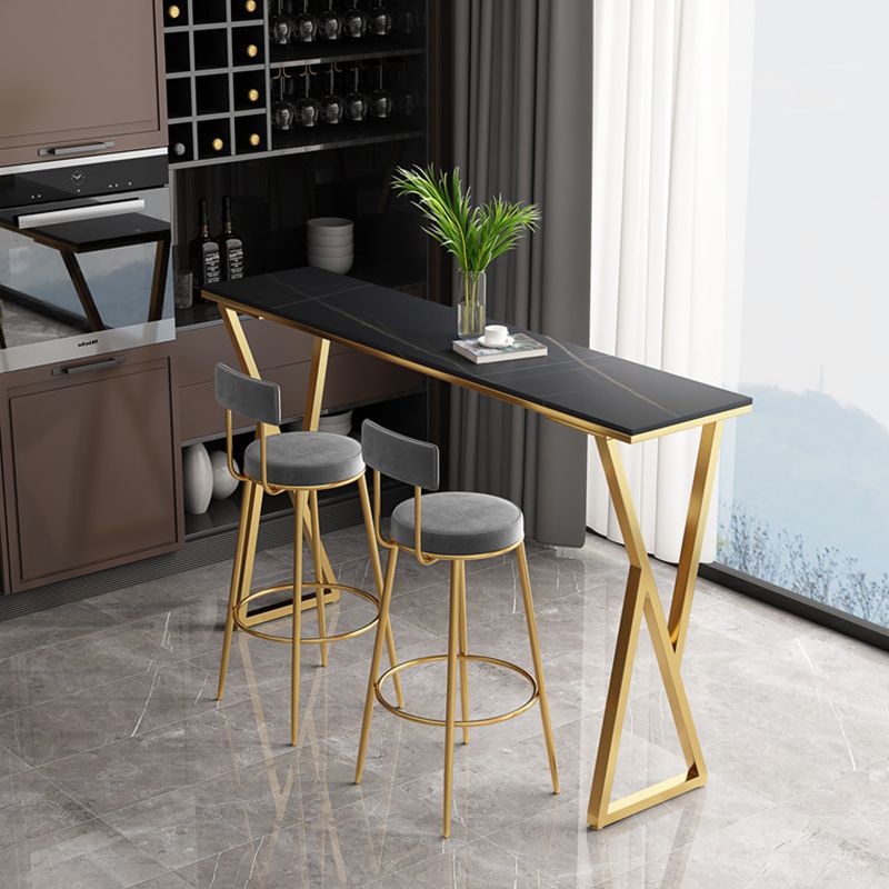 Scandinavian Velvet Counter Stool Bar-height Bar Stool for Living Room