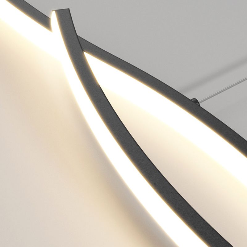 Contemporary Ceiling Light LED Black/White Kitchen Island Lighting for Dining Room