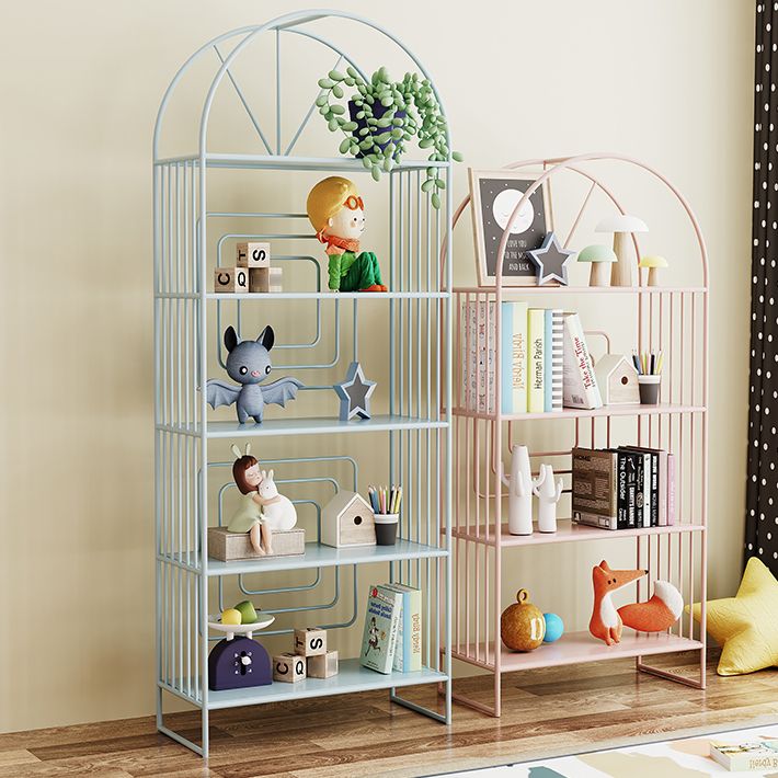 Metal Standard Bookcase Scandinavian Style Open Back Bookshelf