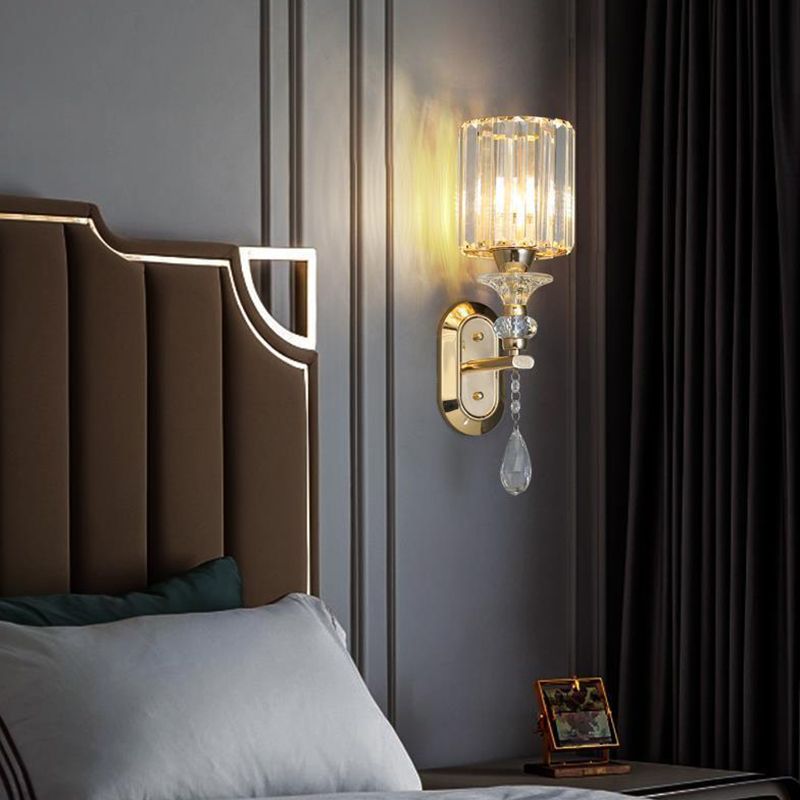 Modern Simple Crystal Vanity Light Geometry Shape Vanity Lamp for Shower Room