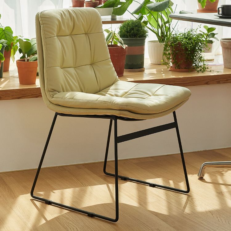 Sillas de comedor estilo moderno Sillones de comedor de cocina con patas de metal