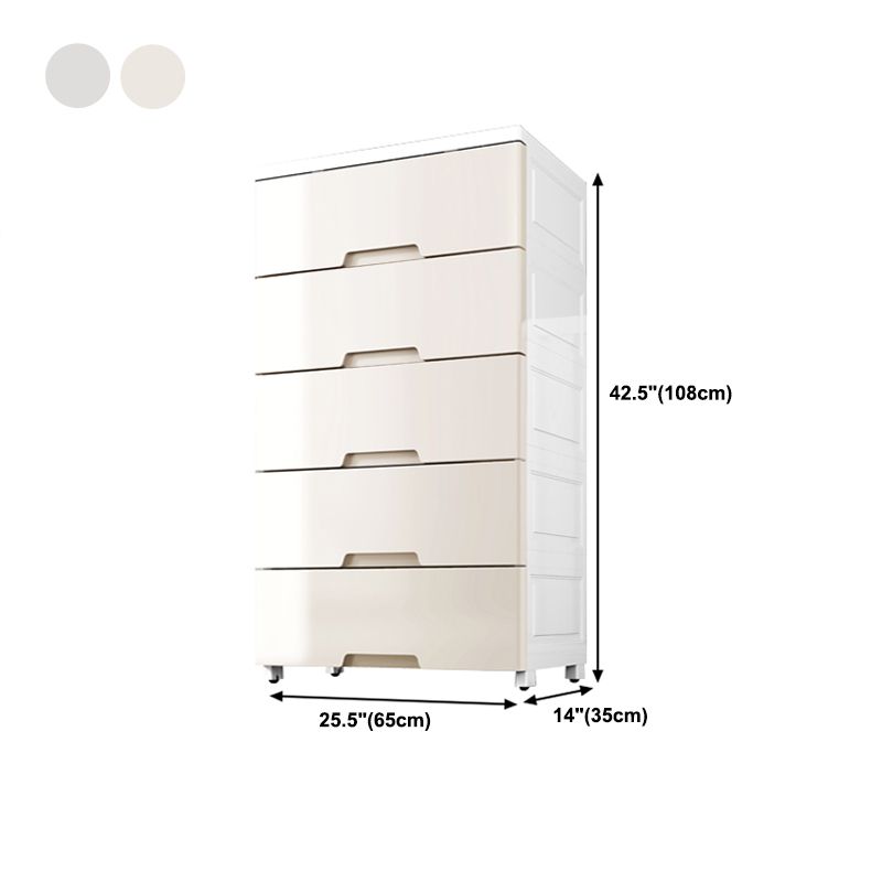 Lingerie Chest Contemporary Plastic Chest with Drawers for Bedroom