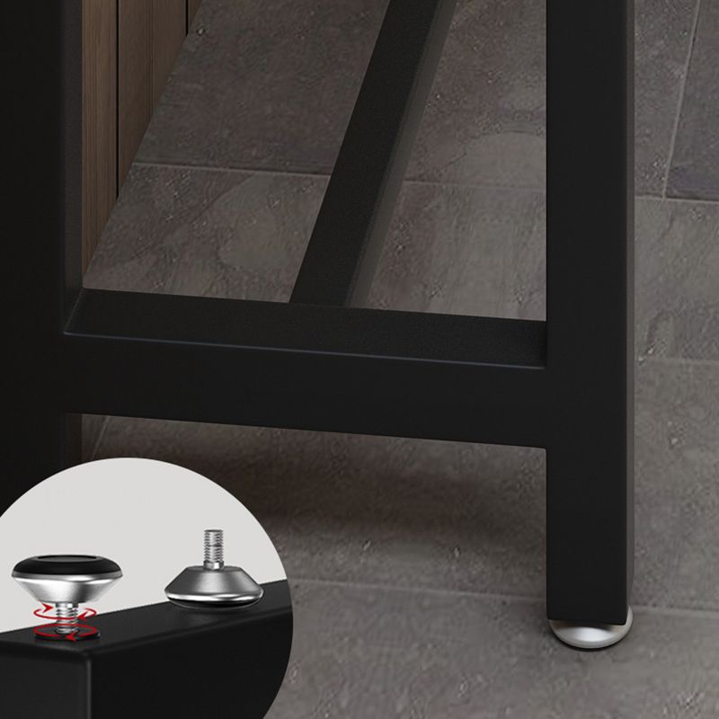 Industrial Metal Base Bar Table Pub Height Dining Table for Outdoor