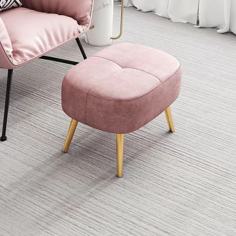 Solid Color Leather Standard Stool Modern Style Simple Household Rectangular Stool