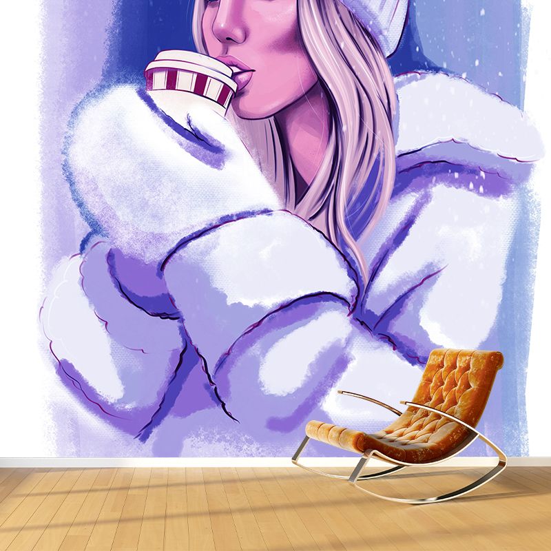 Character Illustration Wall Mural Wallpaper Sitting Room Wall Mural
