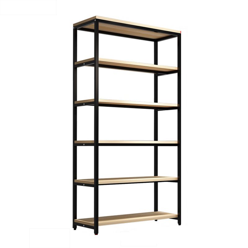 Metal Etagere Bookcase Industrial Open Back Book Shelf with Shelves for Office and Home