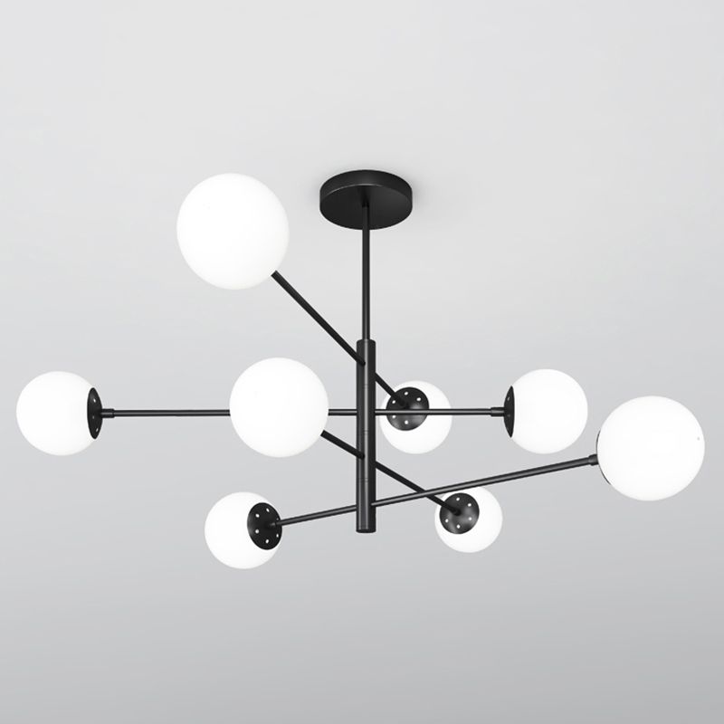 Burbujas sala de estar lámpara lámpara de lámpara vidrio de techo de estilo moderno luz en negro