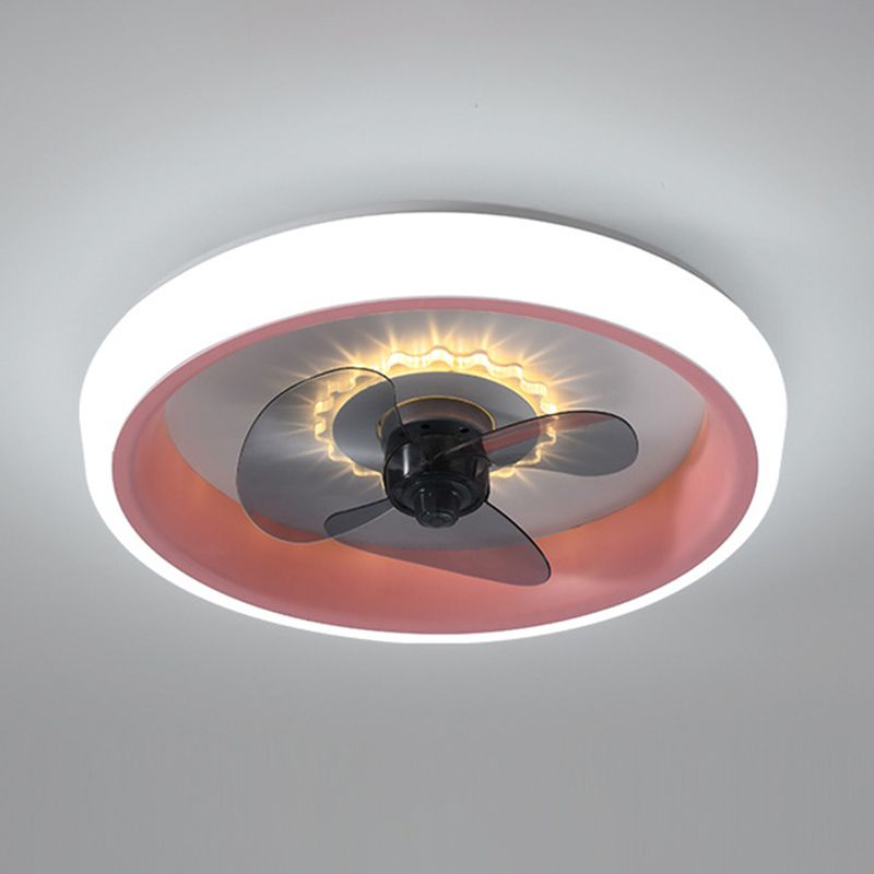 Modern Ceiling Fan Light LED Ceiling Mount Lamp with Acrylic Shade for Kid's Room