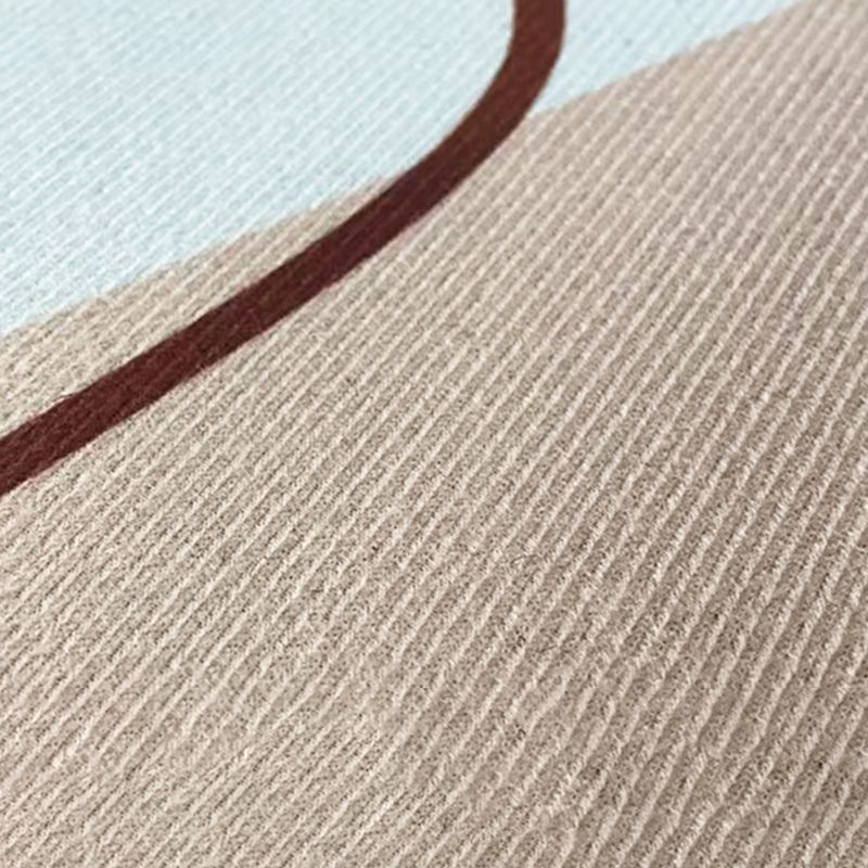 Light Brown Line Carpet Polyester Modern Carpet Washable Carpet for Home Decor