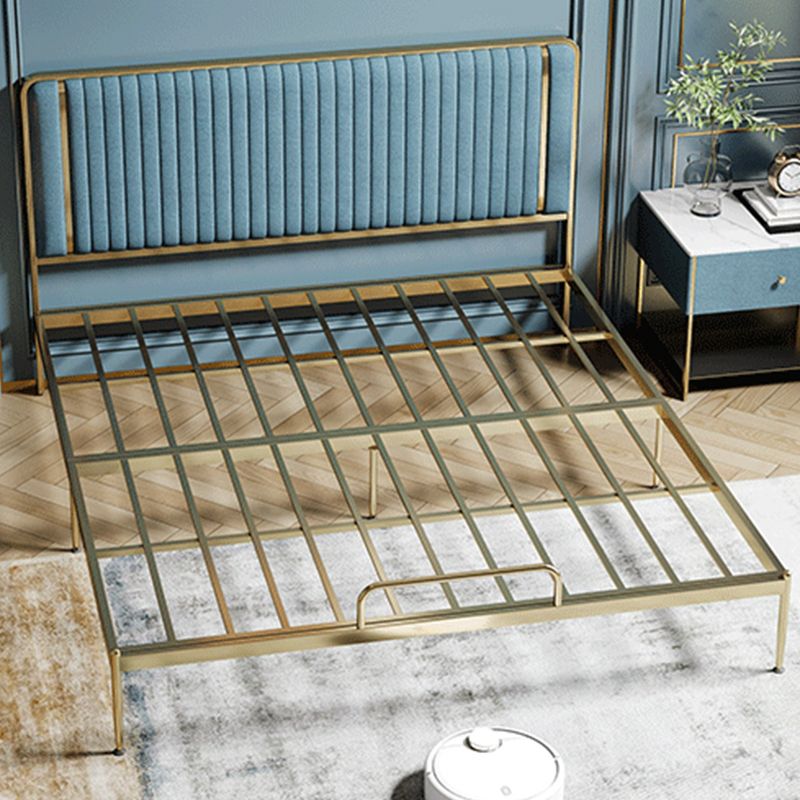 Glam Style Metal Bed Including HeadboardPanel Bed , 43 inch High