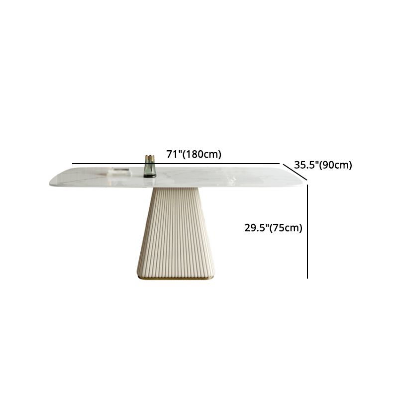 Modern Sintered Stone Top Dining Set Rectangle 1/4/5/6/7 Pieces Dining Table with Chairs