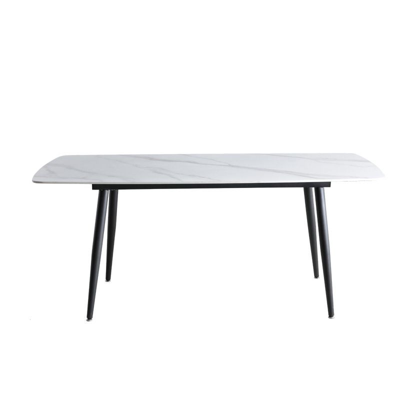 Contemporary Table Set with Sintered Stone Table and Upholstered Chairs