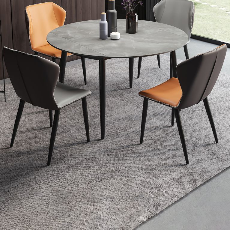 Modern 1/3/4/5/7 Pieces Dining Sintered Stone Dining Table Set with Metal Legs for Home