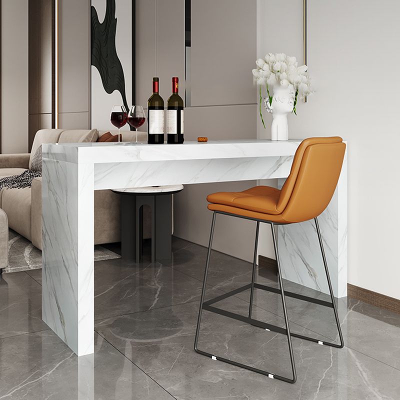 Modern Bistro Bar Table Sintered Stone Bar Table for Living Room