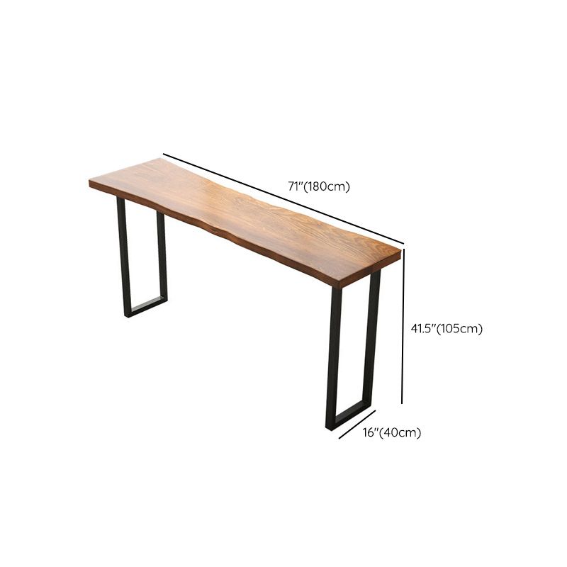 Industrial Bar Table Set 1/4/7 Pieces Solid Wood Counter Table with Backless Stools