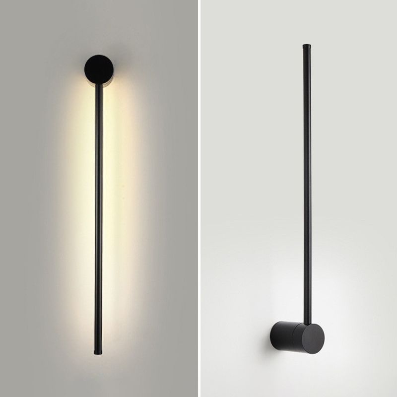 1or2-Light Long line Shade Wall Sconce Modern Nordic Style Metal Wall Lighting for Living Room