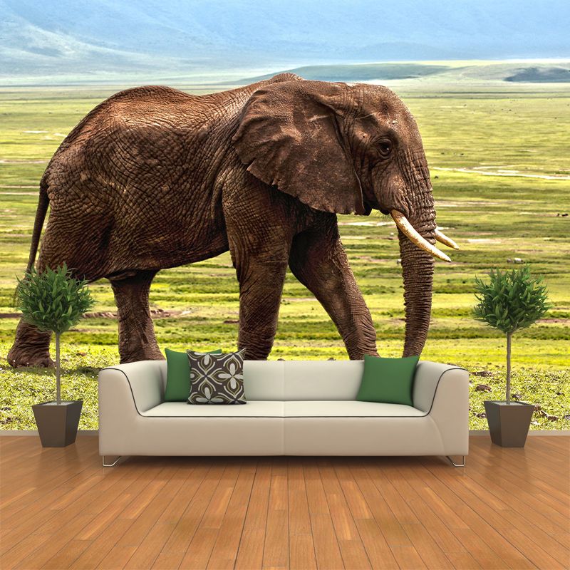 Customized Elephant Wall Mural Contemporary Photography for Bedroom Living Room