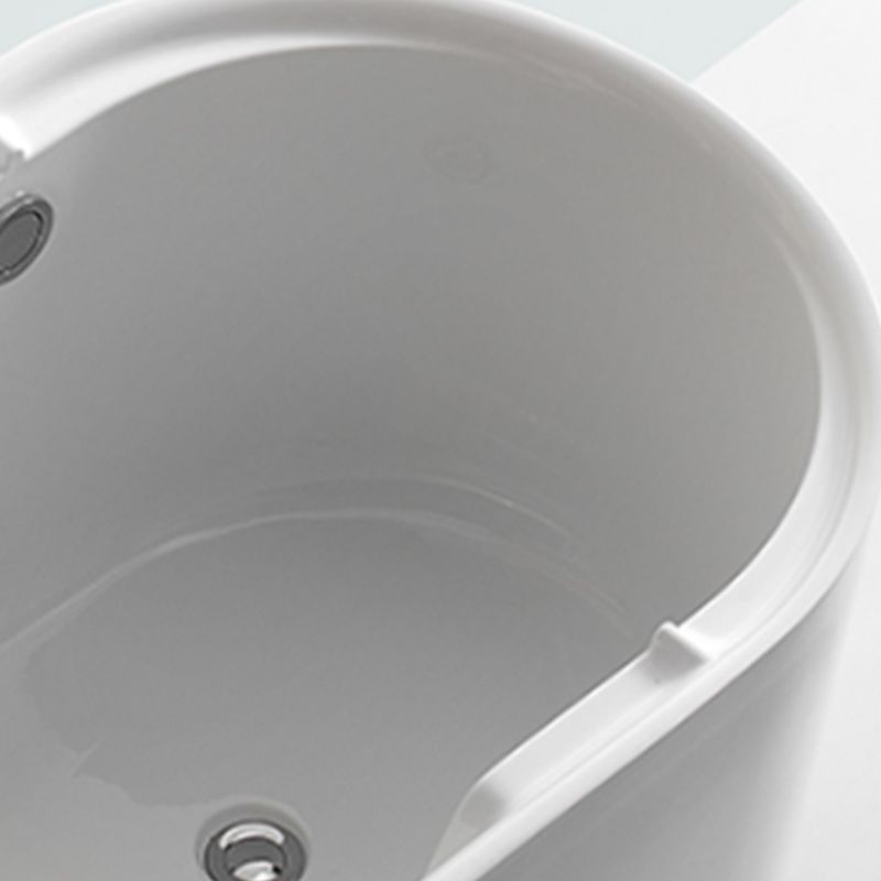 Modern Acrylic Bathtub Freestanding Soaking Tub , 27.56-inch Wide