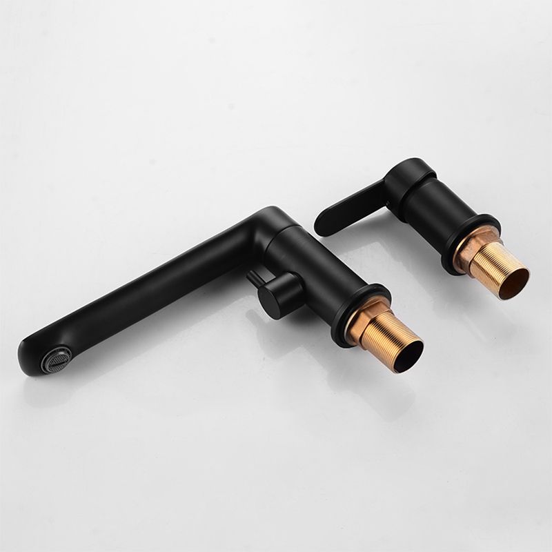 Deck Mounted Copper Freestanding Tub Filler Low Arc Roman Tub Faucet Set
