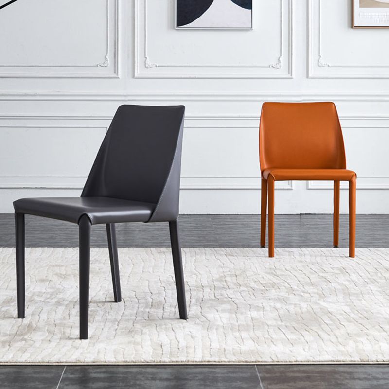 Faux Leather Dining Side Chair Contemporary Dining Room Chair