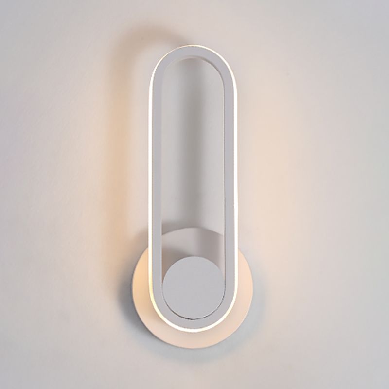 Modernist Oval Wall Sconce LED Minimalism 1 Light Wall Mounted Light for Dining Room