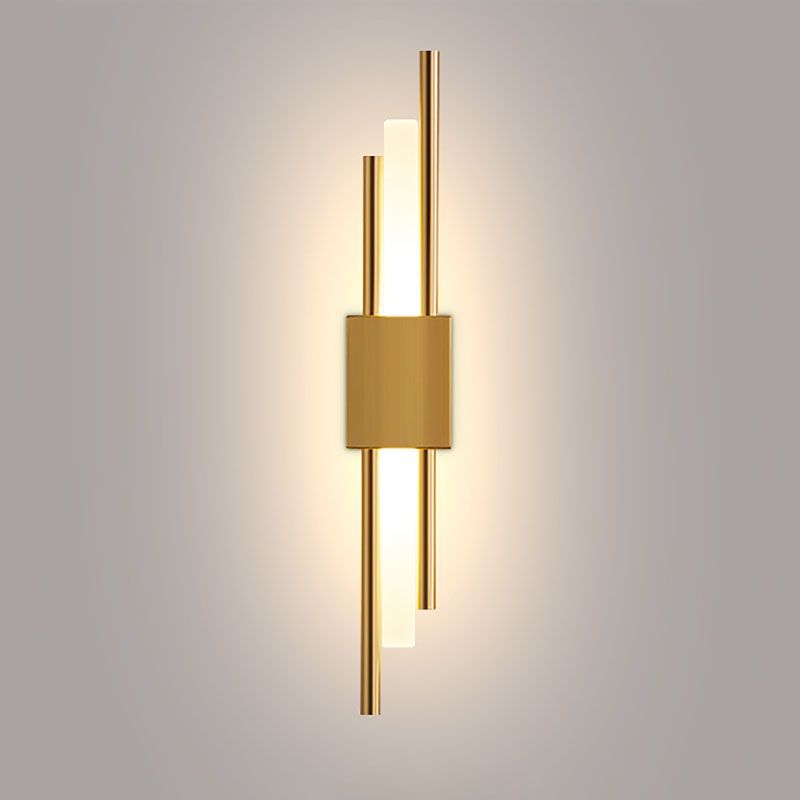 Metal LED Wall Lamp in Modern Luxury Style Linear Wall Light for Interior Spaces