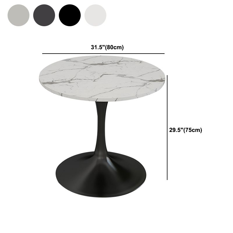 Modern Style Dining Table Sintered Stone Round Tulip Table for Dining Room