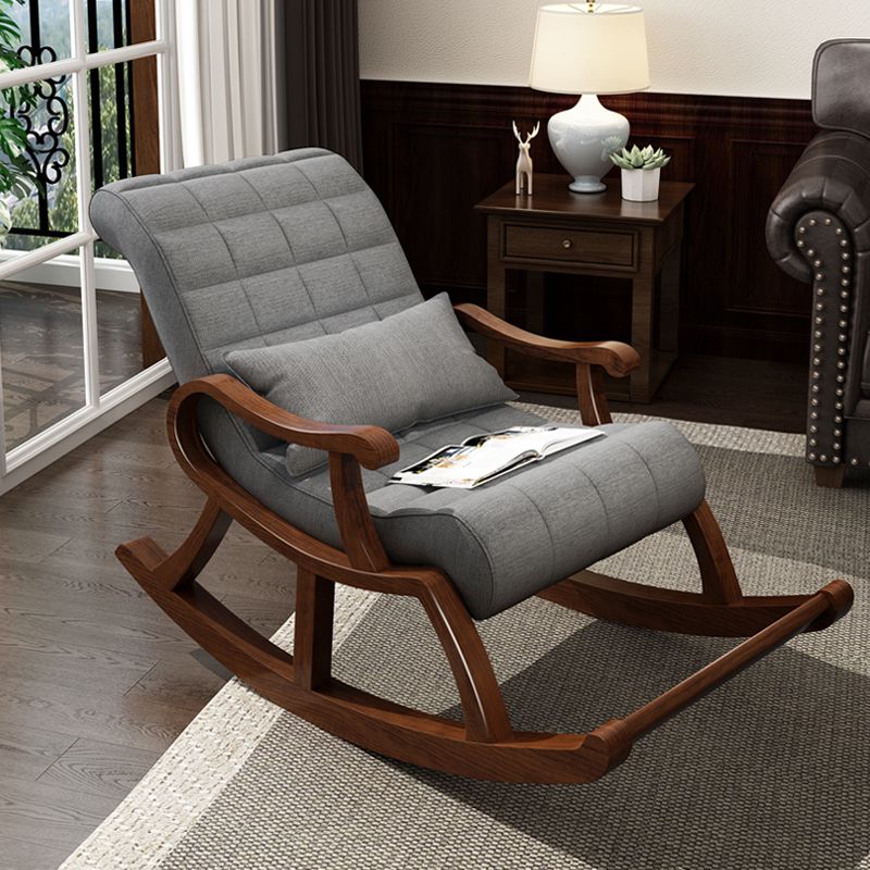26.37" L x 59.05" W x 35.03" H Solid Wood Lounge Chair Sloped Arm Accent Chair
